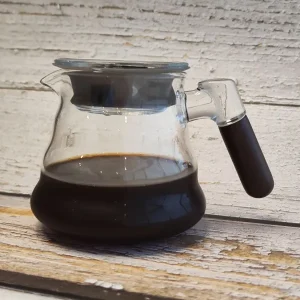 Glass Coffee Server Cloud Shaped with Wooden Handle – 400ml