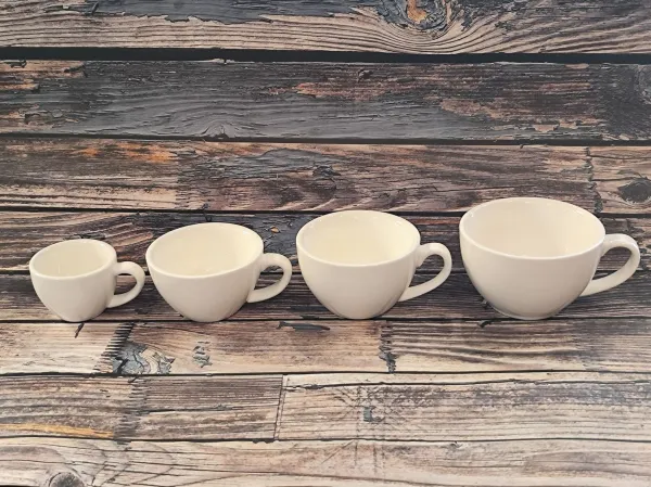 ACME Style Ceramic Mug with Saucer 70ml – Black - Image 2