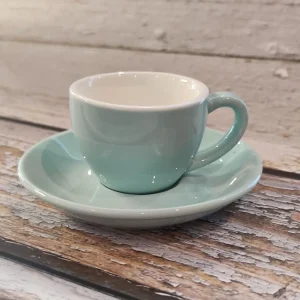 ACME Style Ceramic Mug with Saucer 70ml – Sky Blue