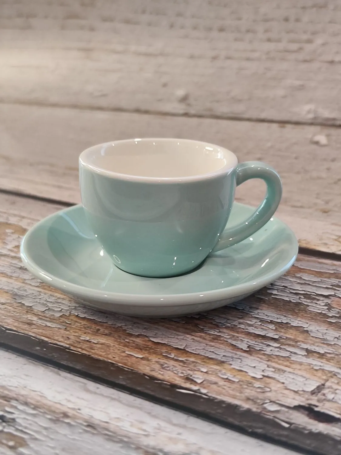 ACME Style Ceramic Mug with Saucer 70ml – Sky Blue